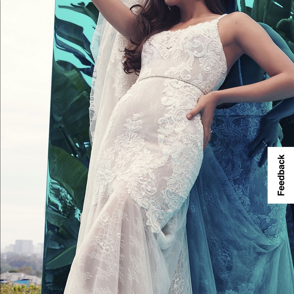 Beautiful Wedding Dress- Galina Signature Lace Mermaid with Slip - Picture 6 of 14